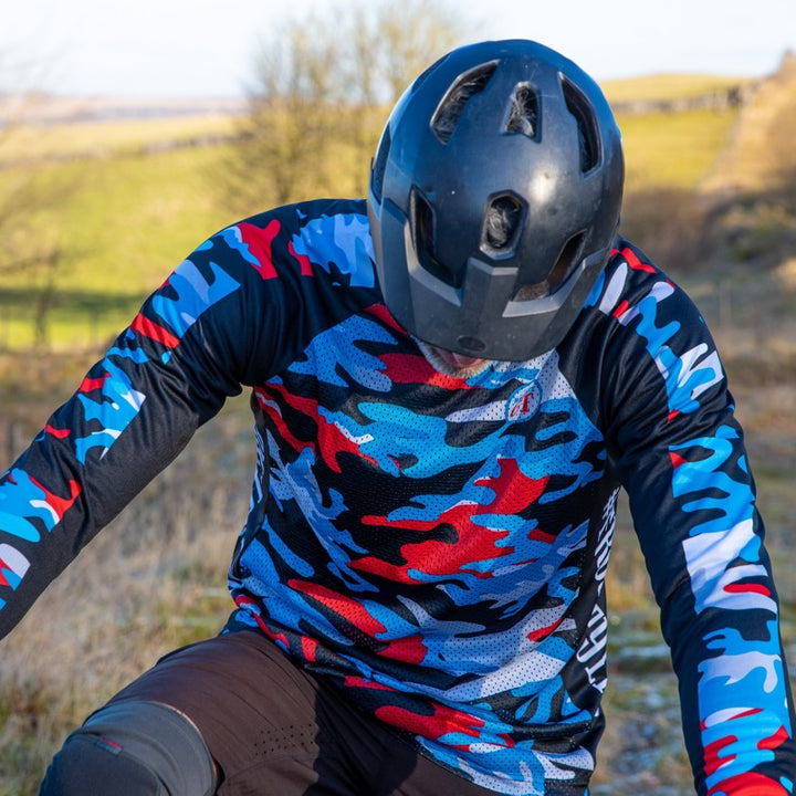 Hackney GT Royal Camo MTB, MX, BMX Long Sleeve Shirt Windtex Jersey